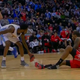 Illustration for article titled Trevor Ariza Loses Shoe, So Will Barton Picks It Up And Throws It